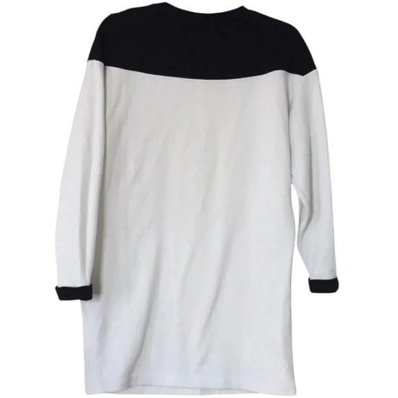 Zara W/B Collection Rhinestone Beaded Jewel White Black Sweater Dress Size S - Picture 7 of 16